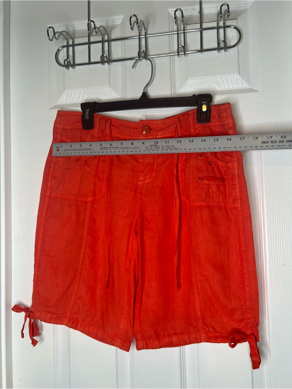 Blue Earth Red Drawstring Bermuda Shorts - Picture 7 of 8